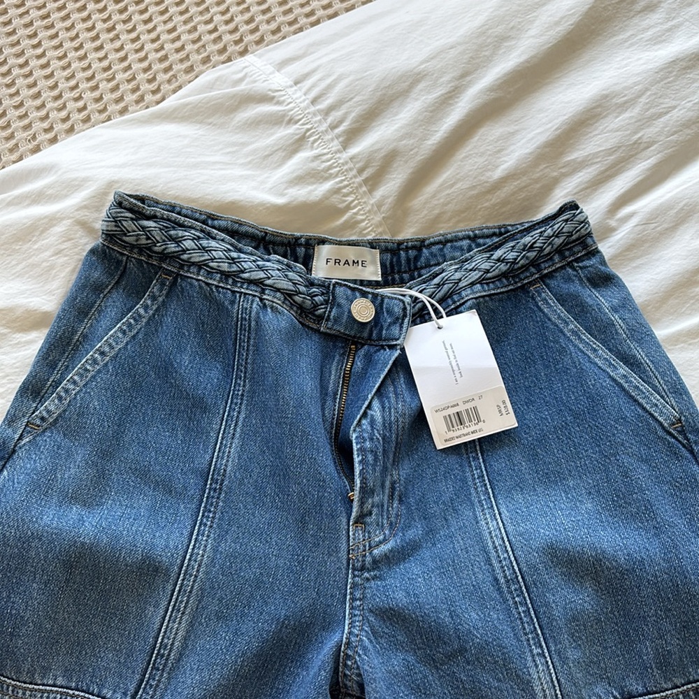Frame Denim Braided Waistband Jeans